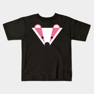 Badger in Pink and White Kids T-Shirt